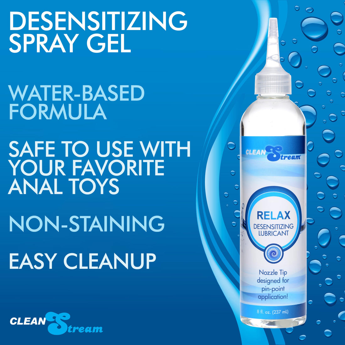 Relax Desensitizing Lubricant With Nozzle Tip - Oz.