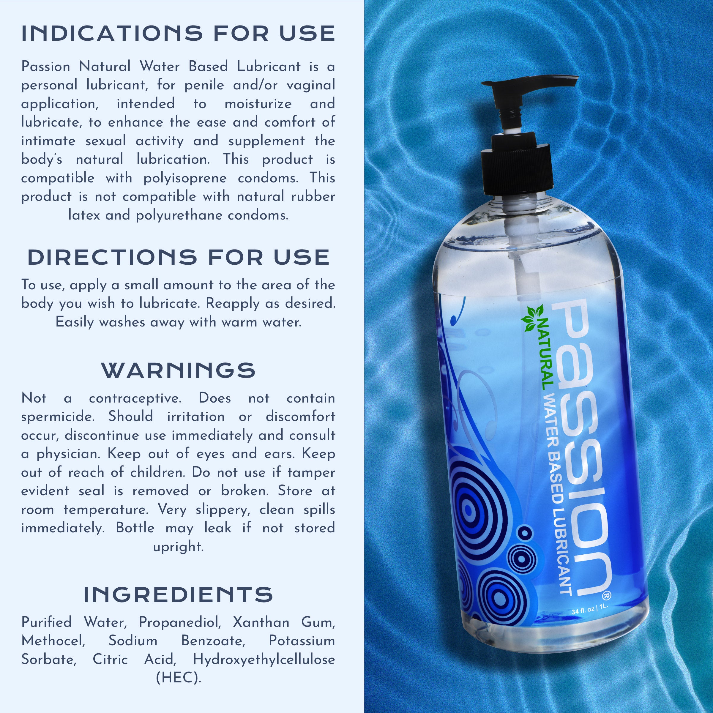 Passion Natural Water-based Lubricant